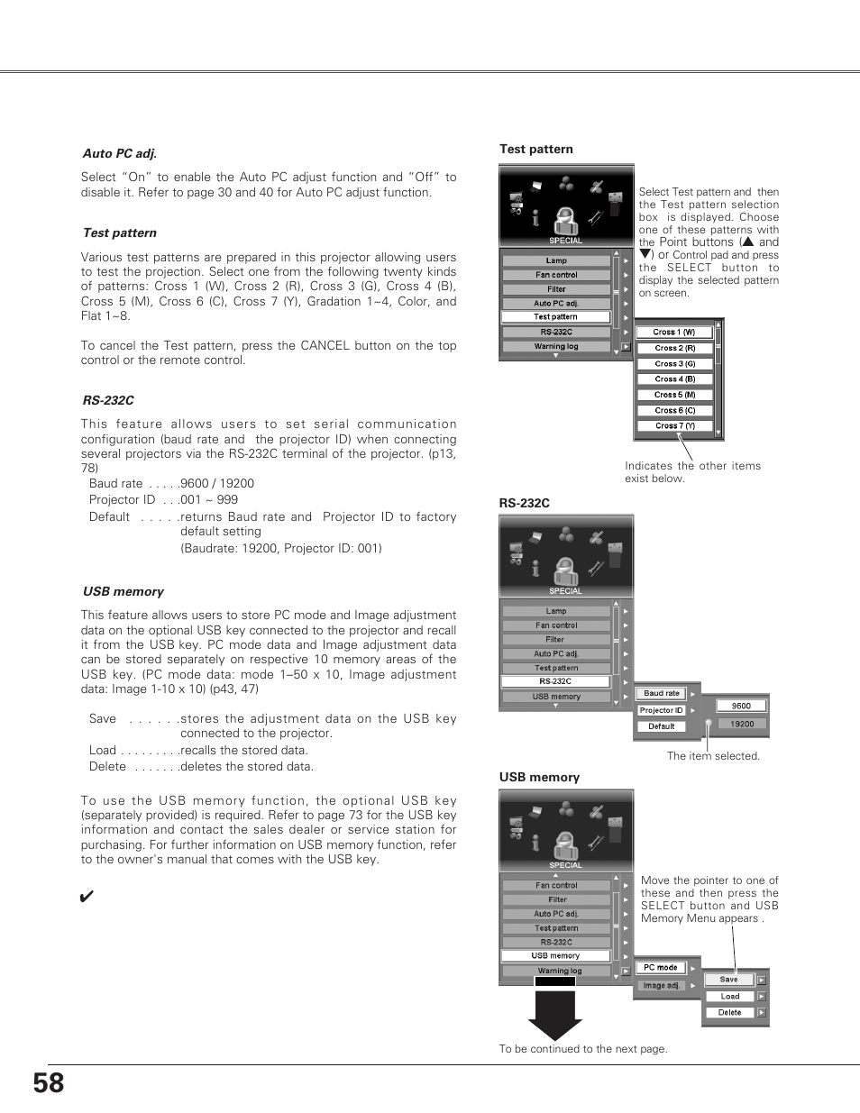 Special | Eiki LC-SX6A User Manual | Page 58 / 84