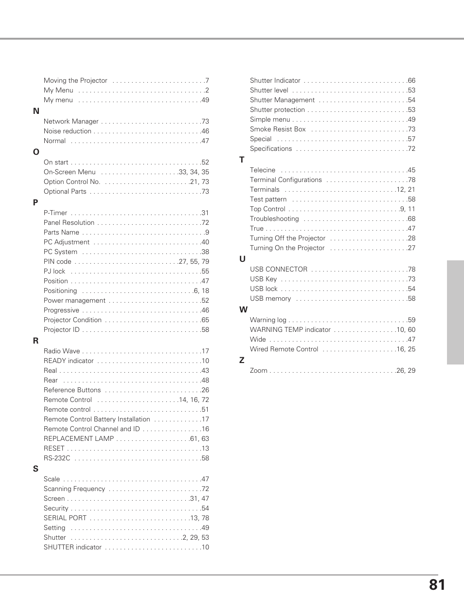 Eiki LC-SX6A User Manual | Page 81 / 84