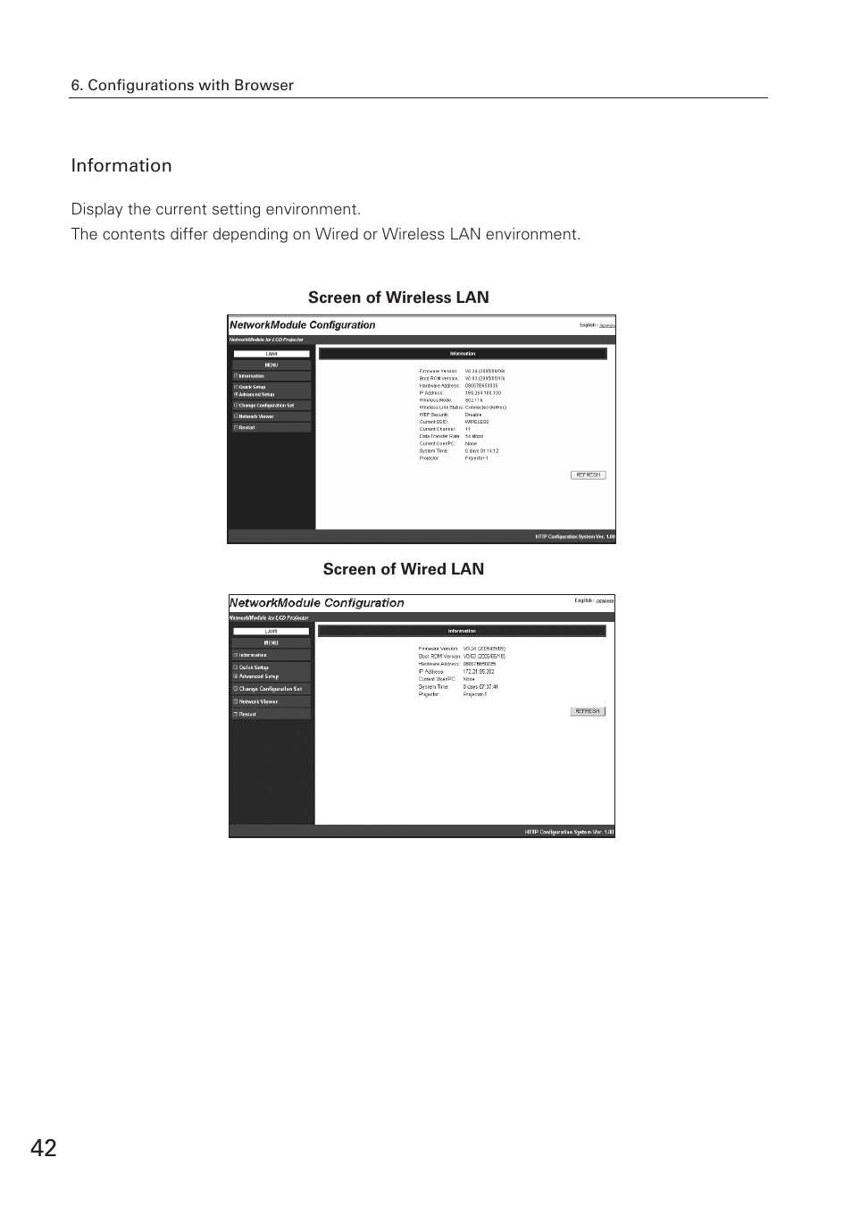 Information | Eiki XG-705A User Manual | Page 42 / 96