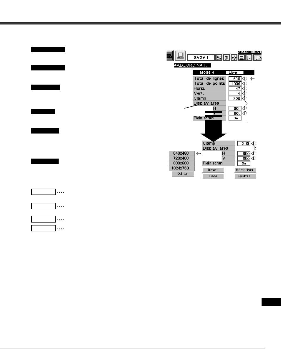 Mode d’ordinateur | Eiki LC-NB2W User Manual | Page 101 / 191