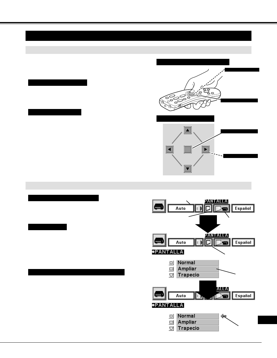 Uso del menú en la pantalla, Antes de usar | Eiki LC-NB2W User Manual | Page 169 / 191