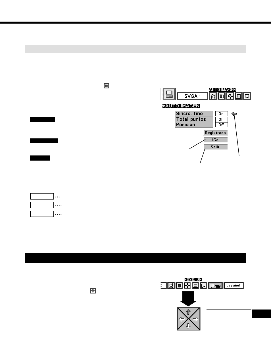 Ajuste de posición de la imagen, Modo de ordenador, Función de imagen automática | Eiki LC-NB2W User Manual | Page 179 / 191