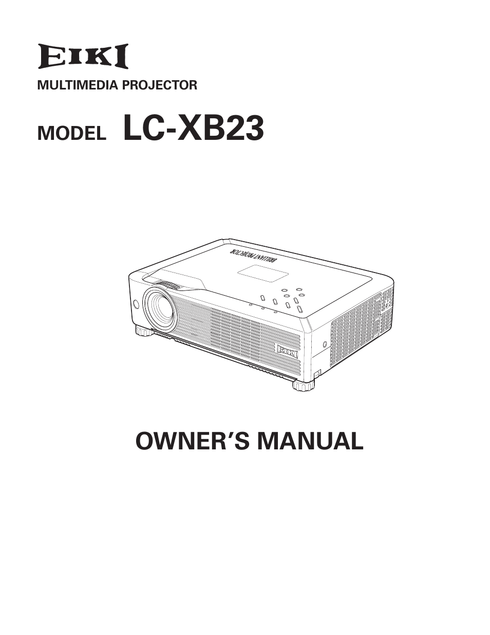 Eiki LC-XB23 User Manual | 64 pages