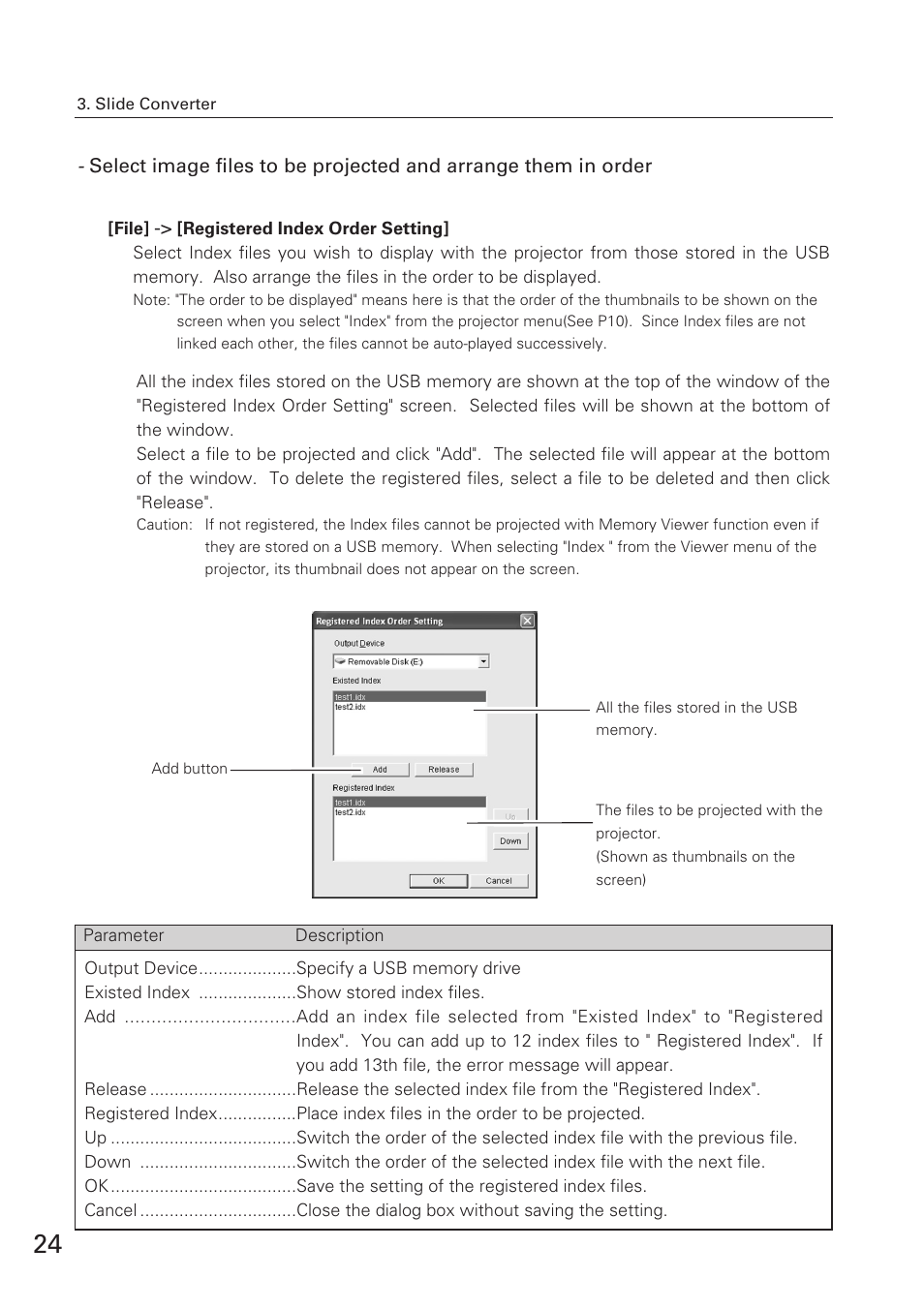 Eiki USB Memory WL-10 User Manual | Page 24 / 26