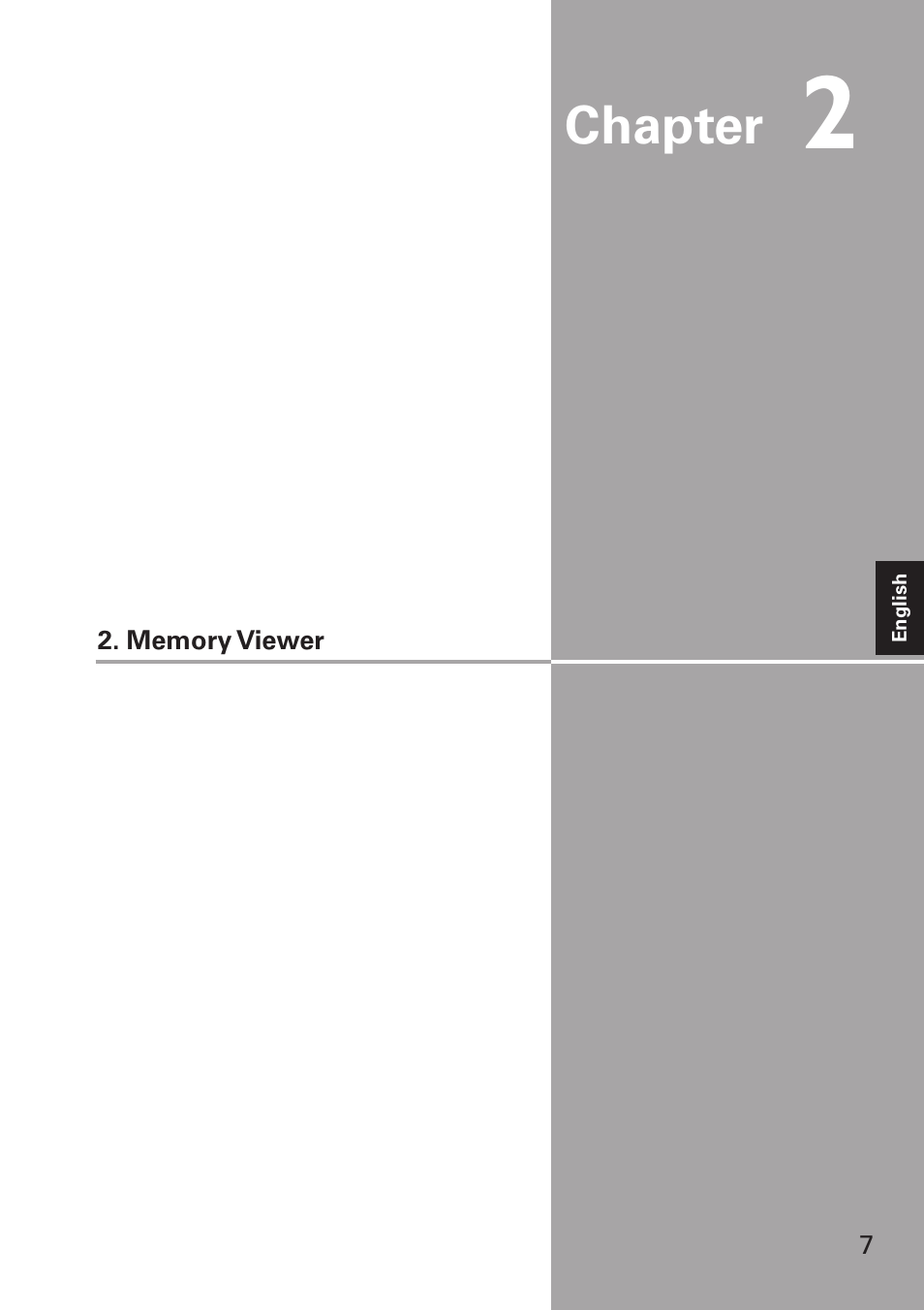 Memory viewer, Chapter | Eiki USB Memory WL-10 User Manual | Page 7 / 26