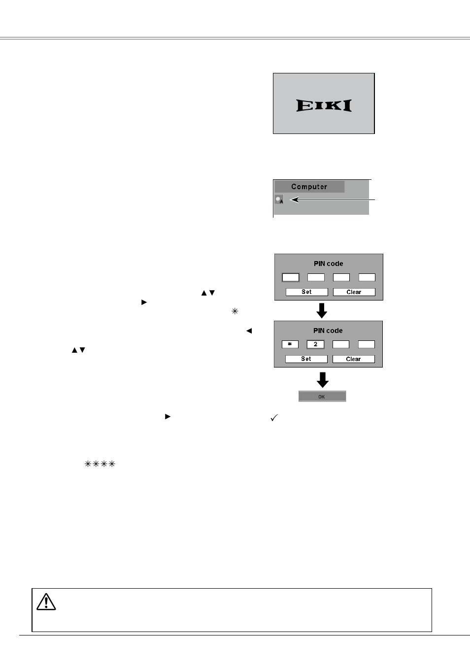 Basic operation, Turning on the projector, Basic operation 18 | Eiki LC-XB21B User Manual | Page 18 / 68
