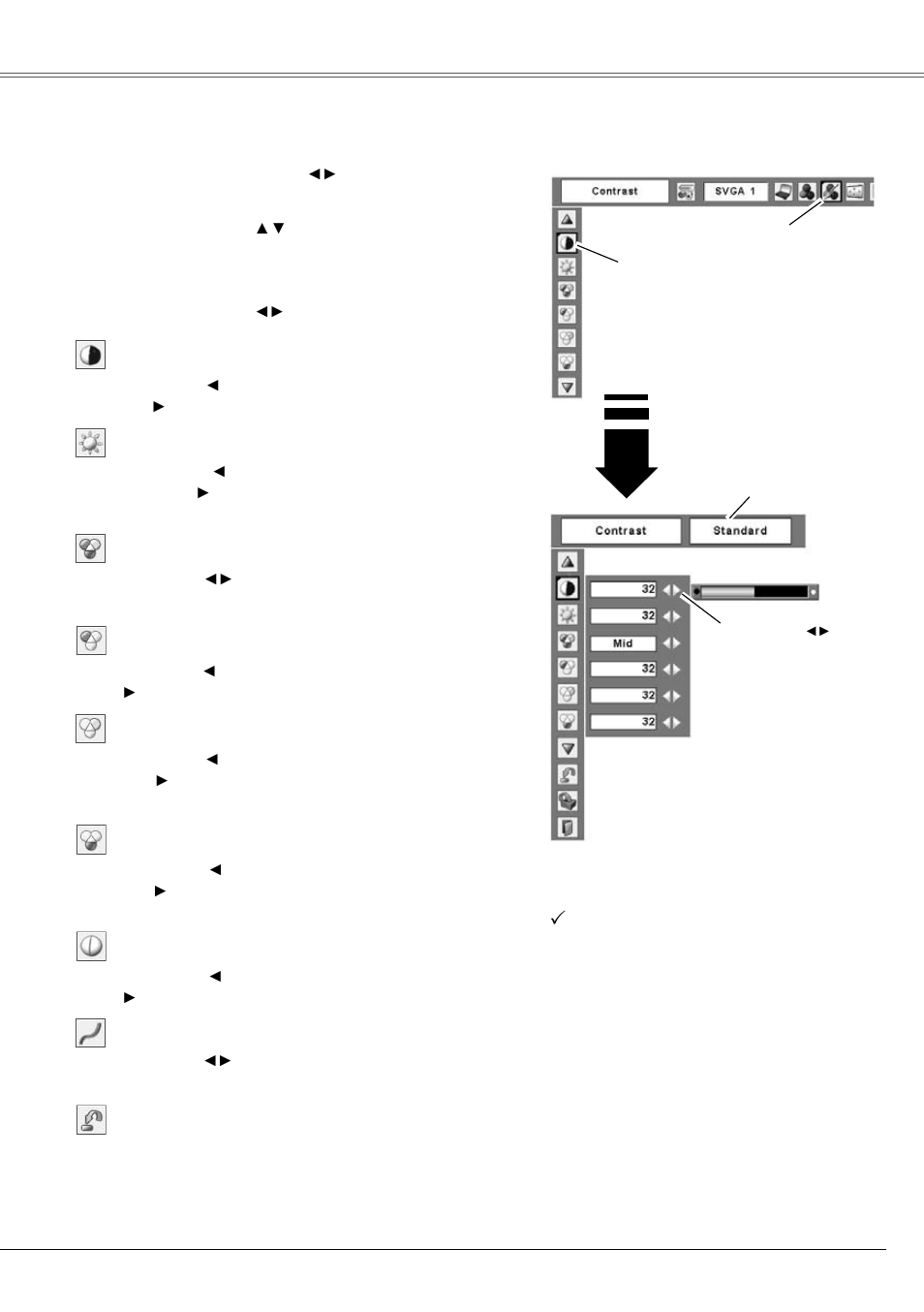 Image level adjustment, Computer input | Eiki LC-XB21B User Manual | Page 31 / 68