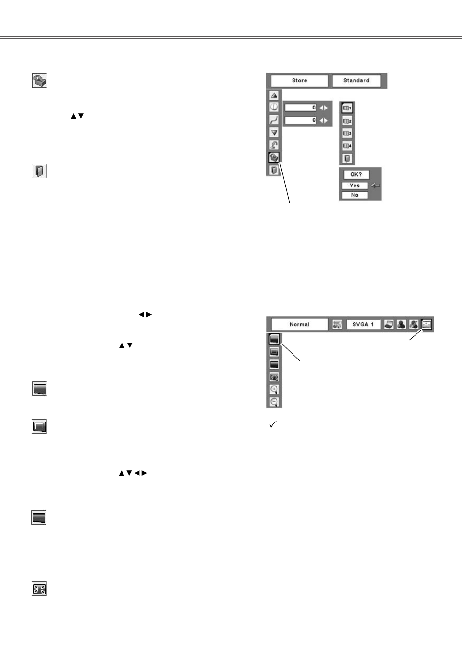 Screen size adjustment, Computer input | Eiki LC-XB21B User Manual | Page 32 / 68
