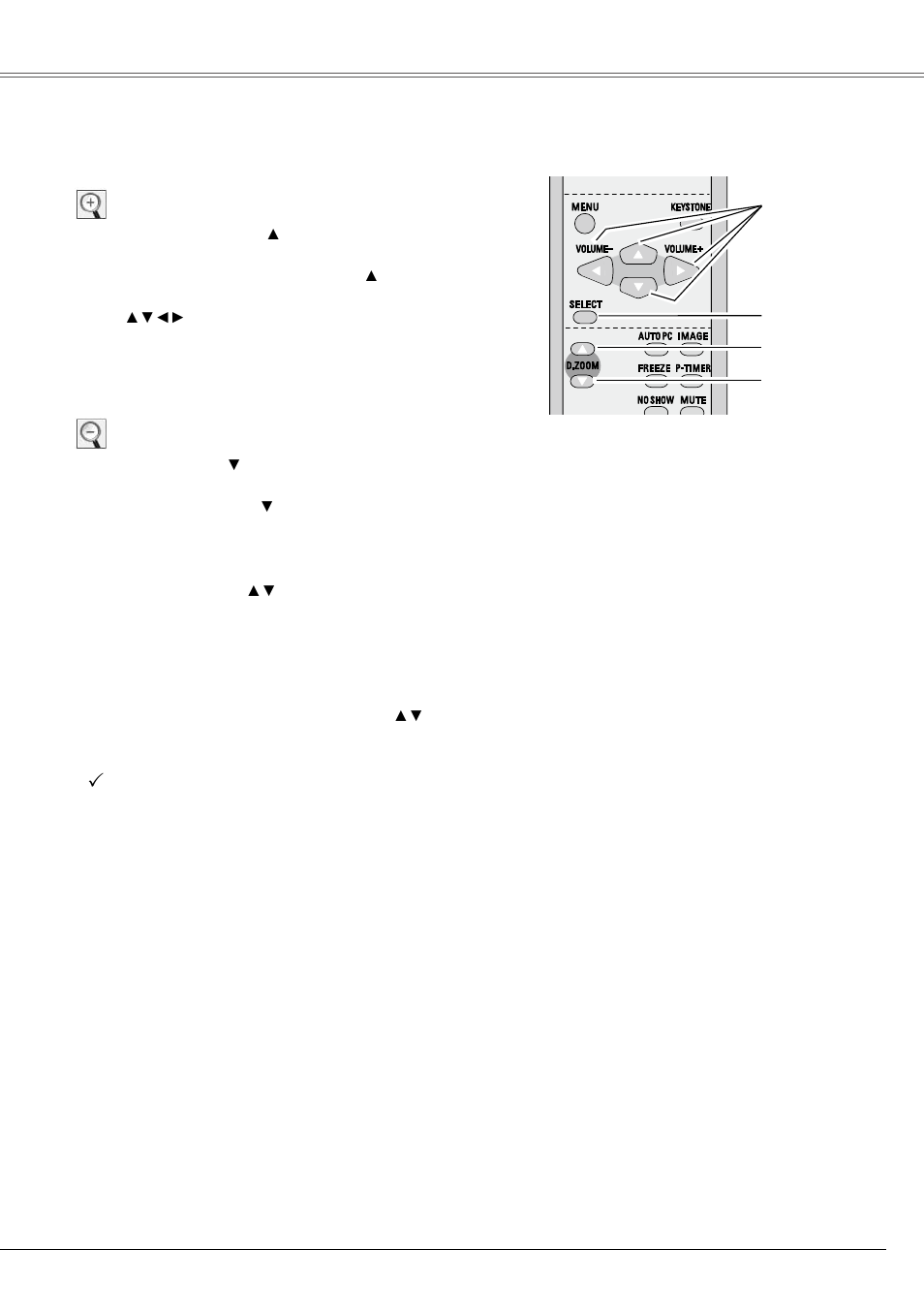 For zooming in and out the images, Computer input | Eiki LC-XB21B User Manual | Page 33 / 68