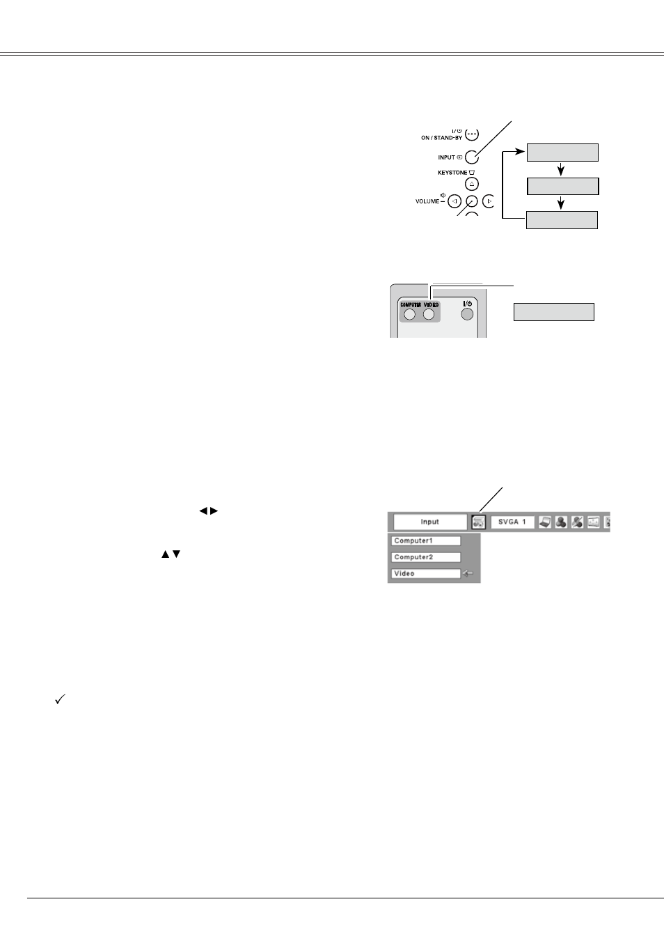 Video input, Input source selection (video), Video input 34 | Eiki LC-XB21B User Manual | Page 34 / 68