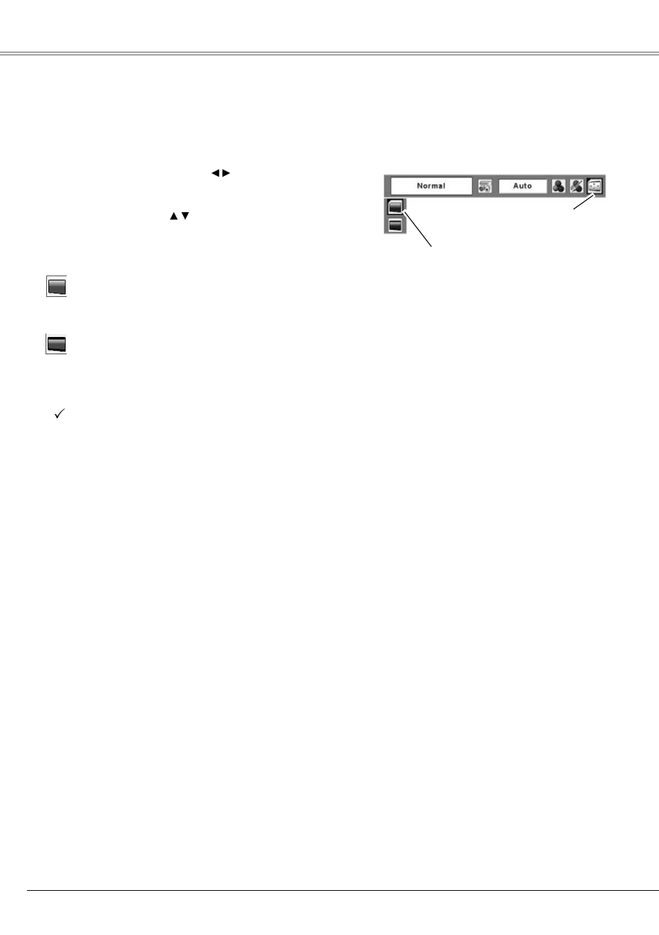 Screen size adjustment | Eiki LC-XB21B User Manual | Page 40 / 68