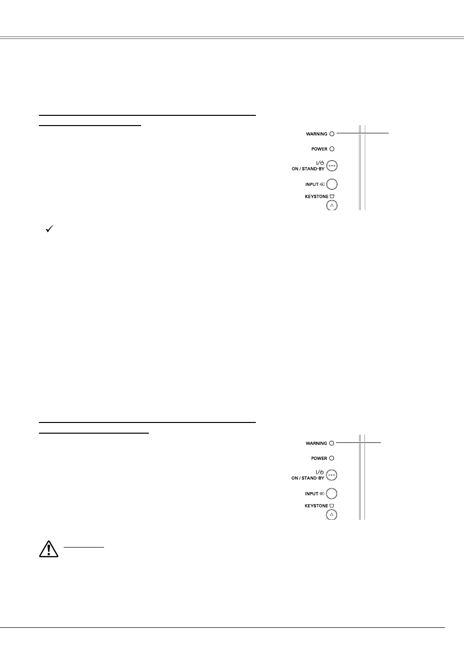 Maintenance and cleaning, Warning indicator, Maintenance and cleaning 51 | Eiki LC-XB21B User Manual | Page 51 / 68