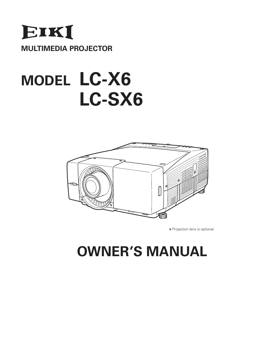 Eiki LC-X6 User Manual | 84 pages