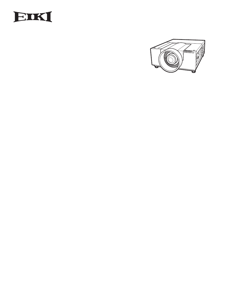 Eiki LC-X7 User Manual | 1 page