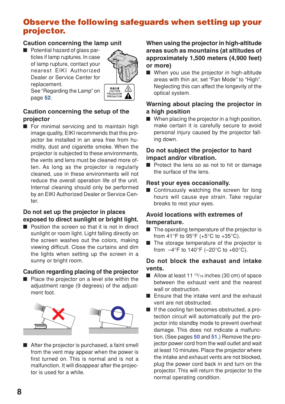 Eiki EIP-250 User Manual | Page 10 / 70