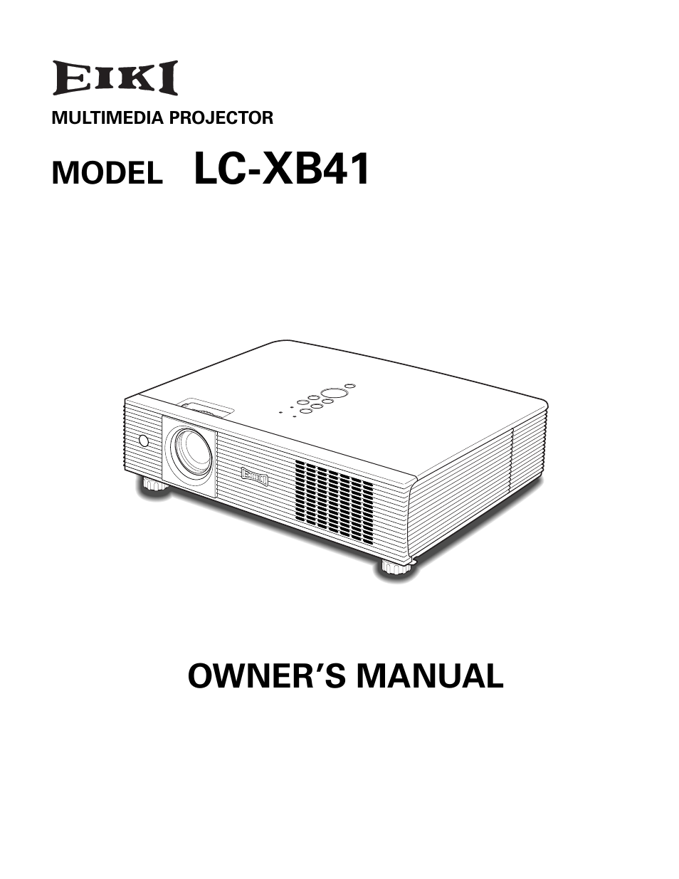 Eiki LC-XB41 User Manual | 66 pages