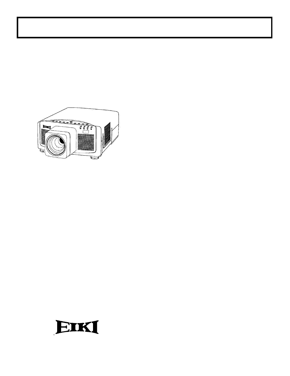 Eiki LC-7000UE User Manual | 1 page