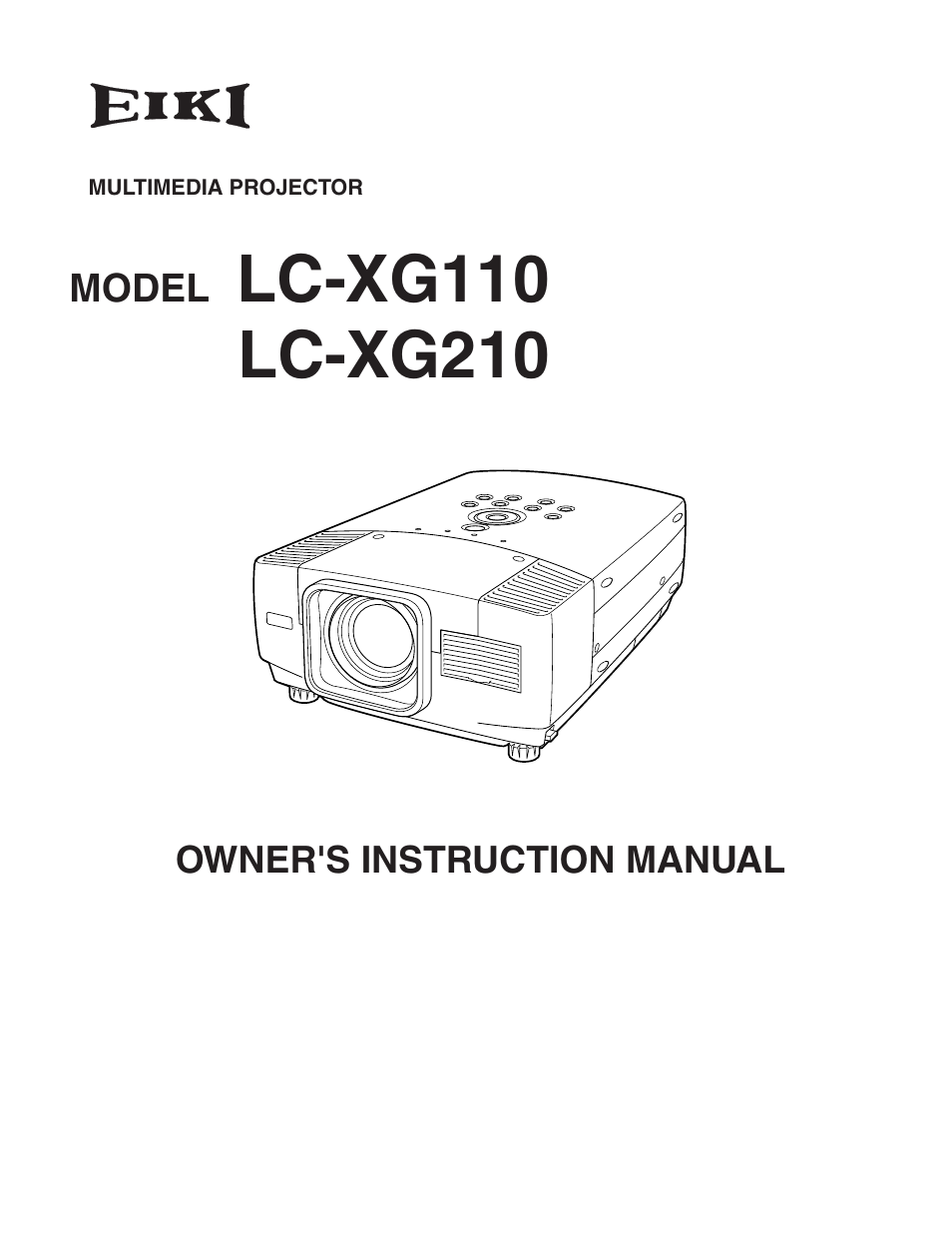 Eiki LC-XG110 User Manual | 48 pages