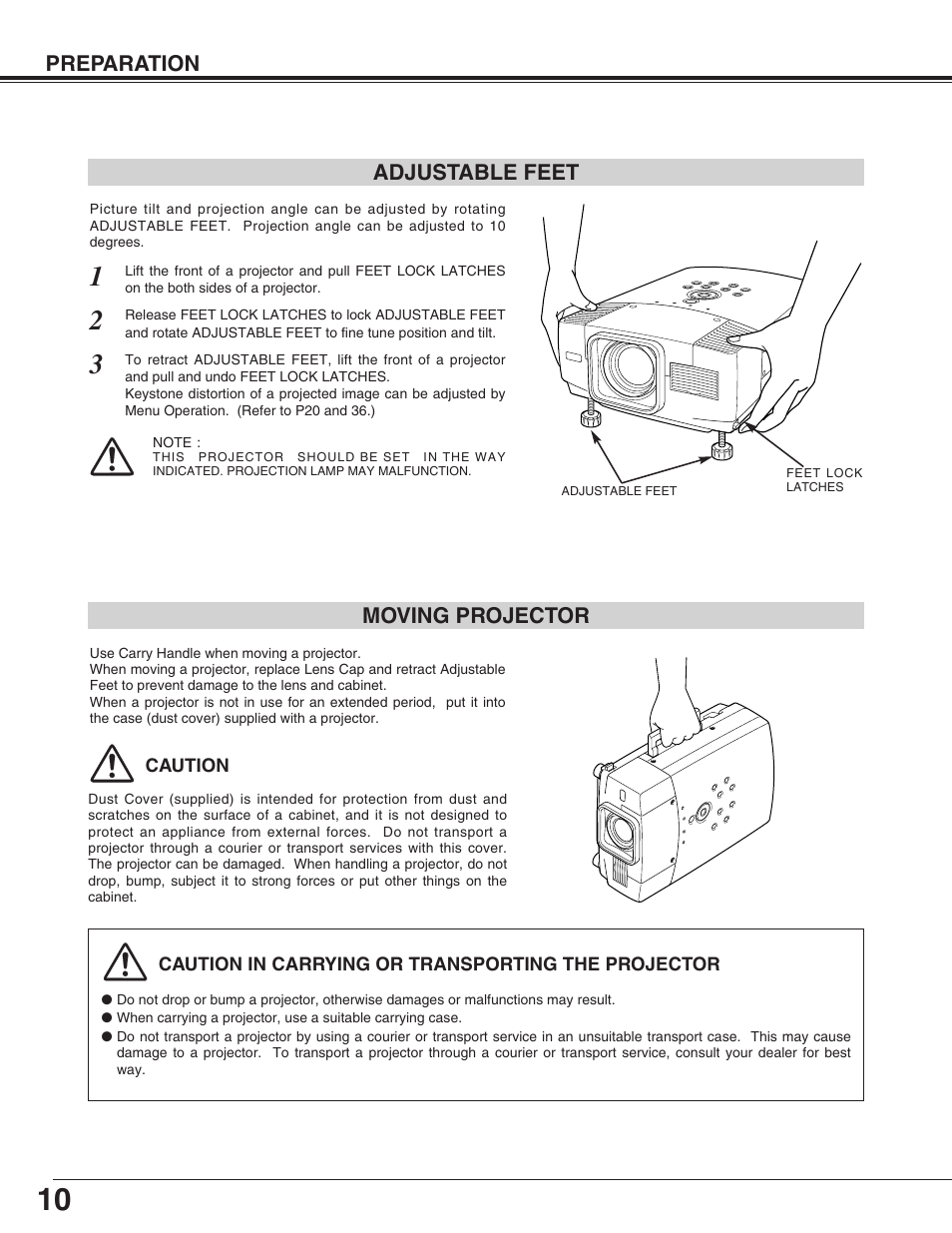 Moving projector, Connecting to video equipment | Eiki LC-XG110 User Manual | Page 10 / 48