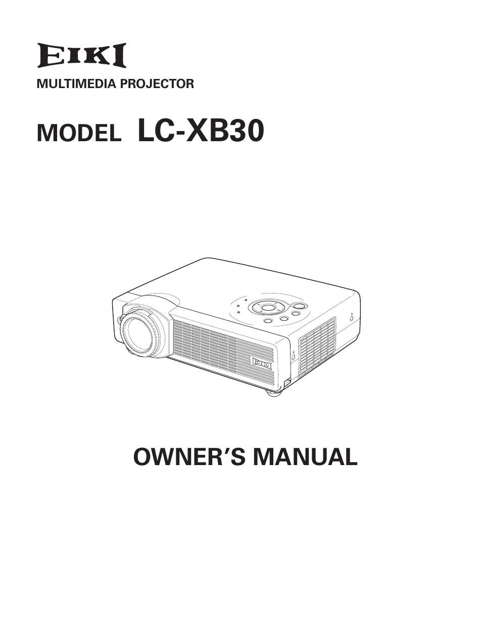 Eiki LC-XB30 User Manual | 64 pages