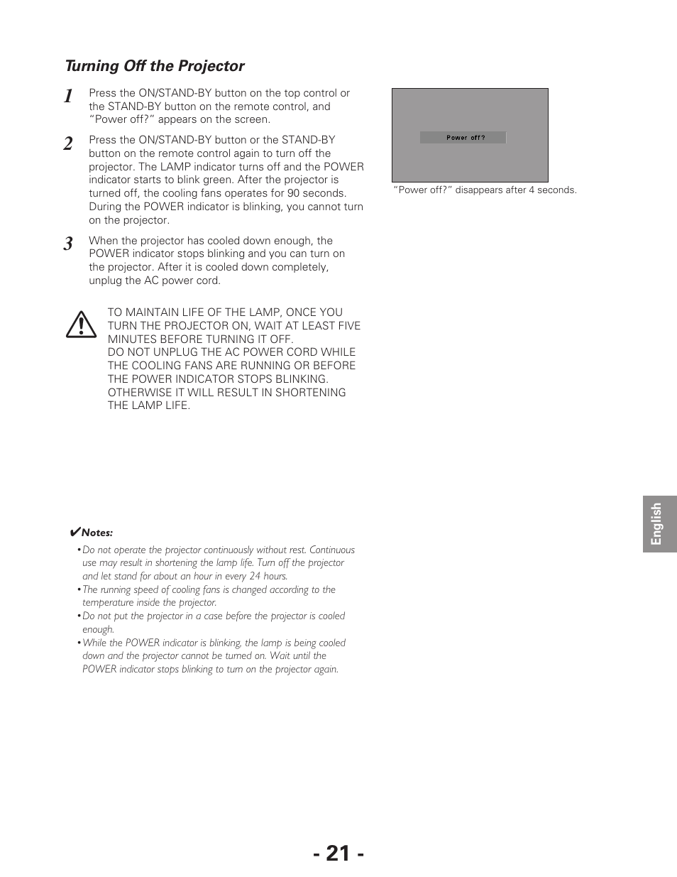 Eiki LC-XG250L User Manual | Page 21 / 22