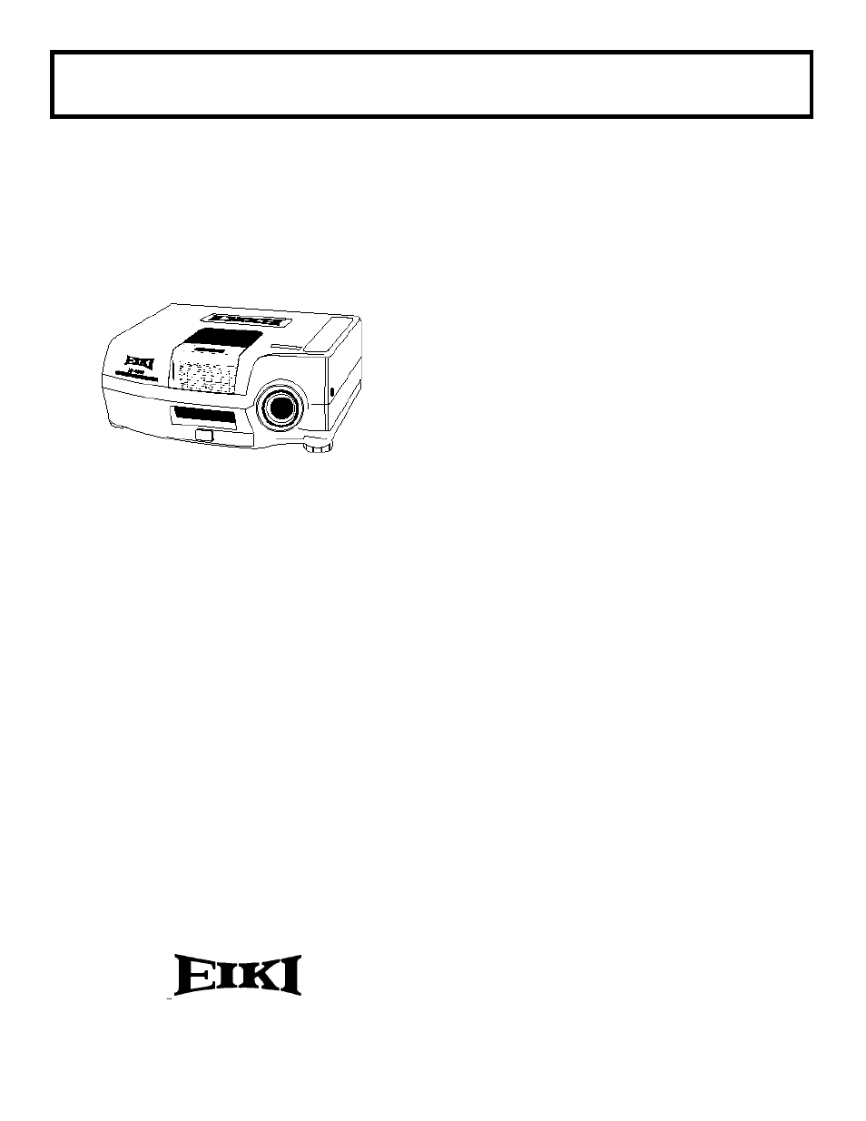 Eiki LC-4300S User Manual | 1 page