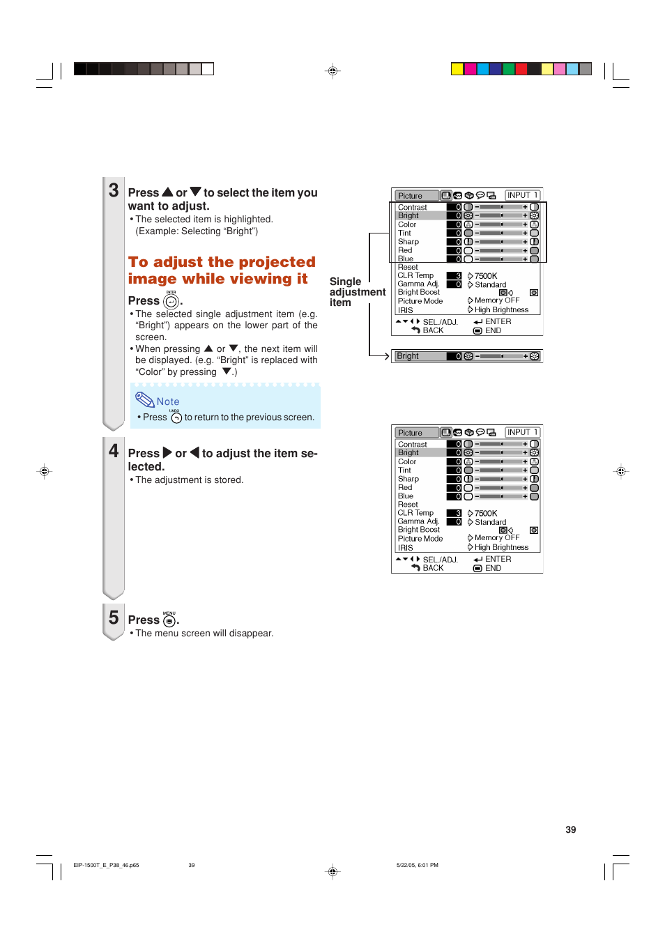 Eiki EIP-1500T User Manual | Page 42 / 71