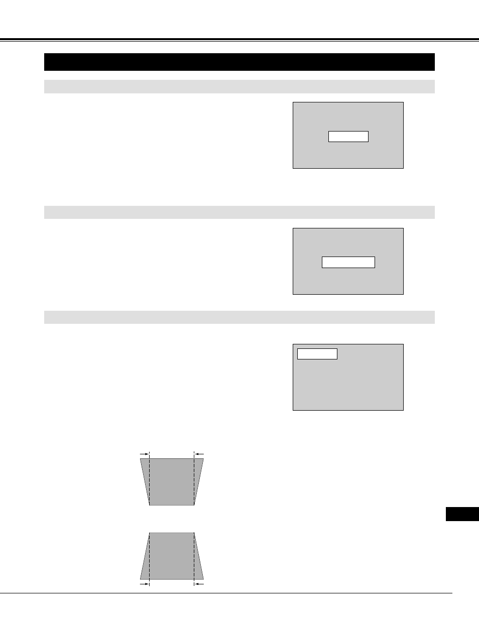 Reglage de l’image, Operations de base, Reglage du zoom | Reglage de la mise au point, Reglage du trapeze | Eiki LC-NB2 User Manual | Page 113 / 232