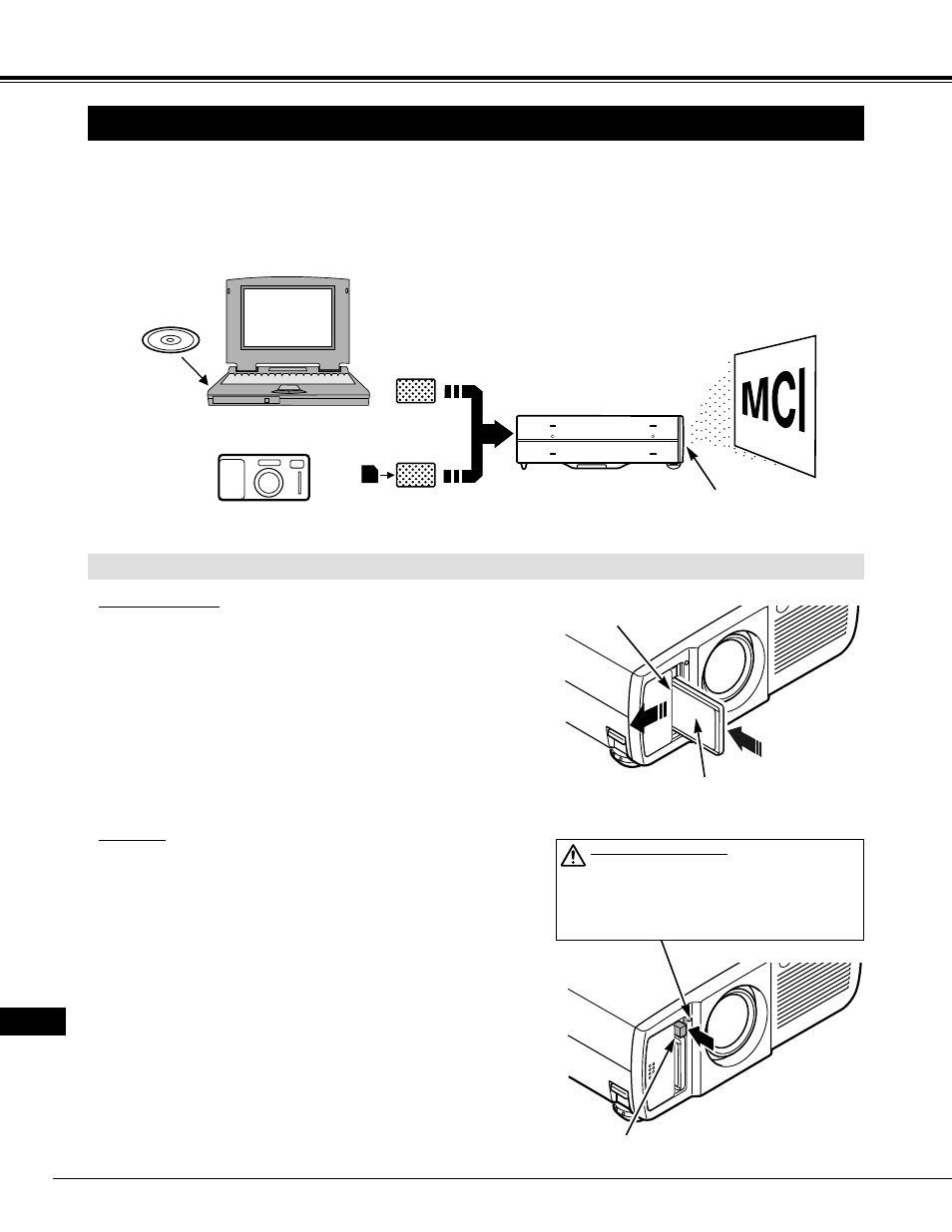 Mc i, Mode mci, Utilisation de la fente de carte pc | Eiki LC-NB2 User Manual | Page 124 / 232