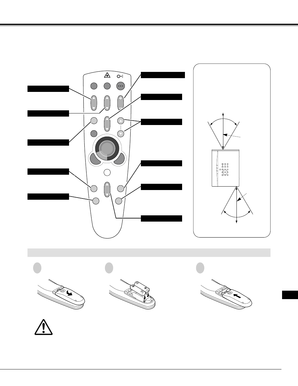 Before operation, Remote control batteries installation | Eiki LC-NB2 User Manual | Page 15 / 232