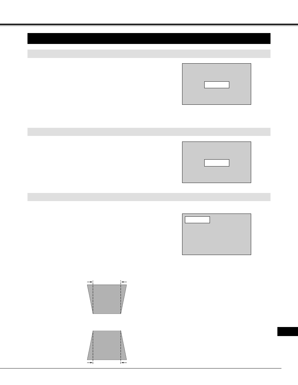 Regolazione dell’immagine, Operazioni principali, Regolazione dello zoom | Regolazione del fuoco, Regolazione trapezoidale | Eiki LC-NB2 User Manual | Page 159 / 232