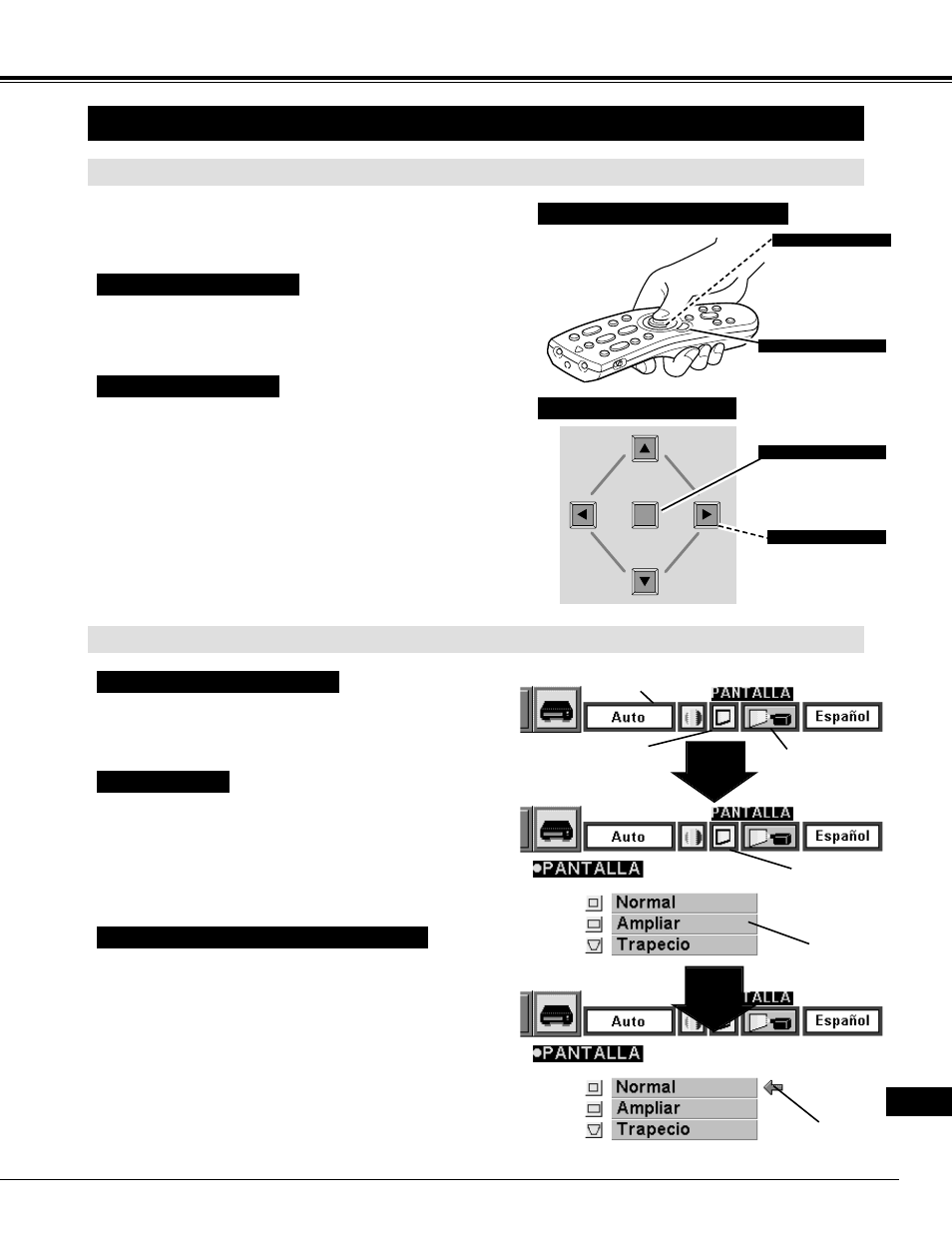 Uso del menú en la pantalla, Antes de usar | Eiki LC-NB2 User Manual | Page 201 / 232