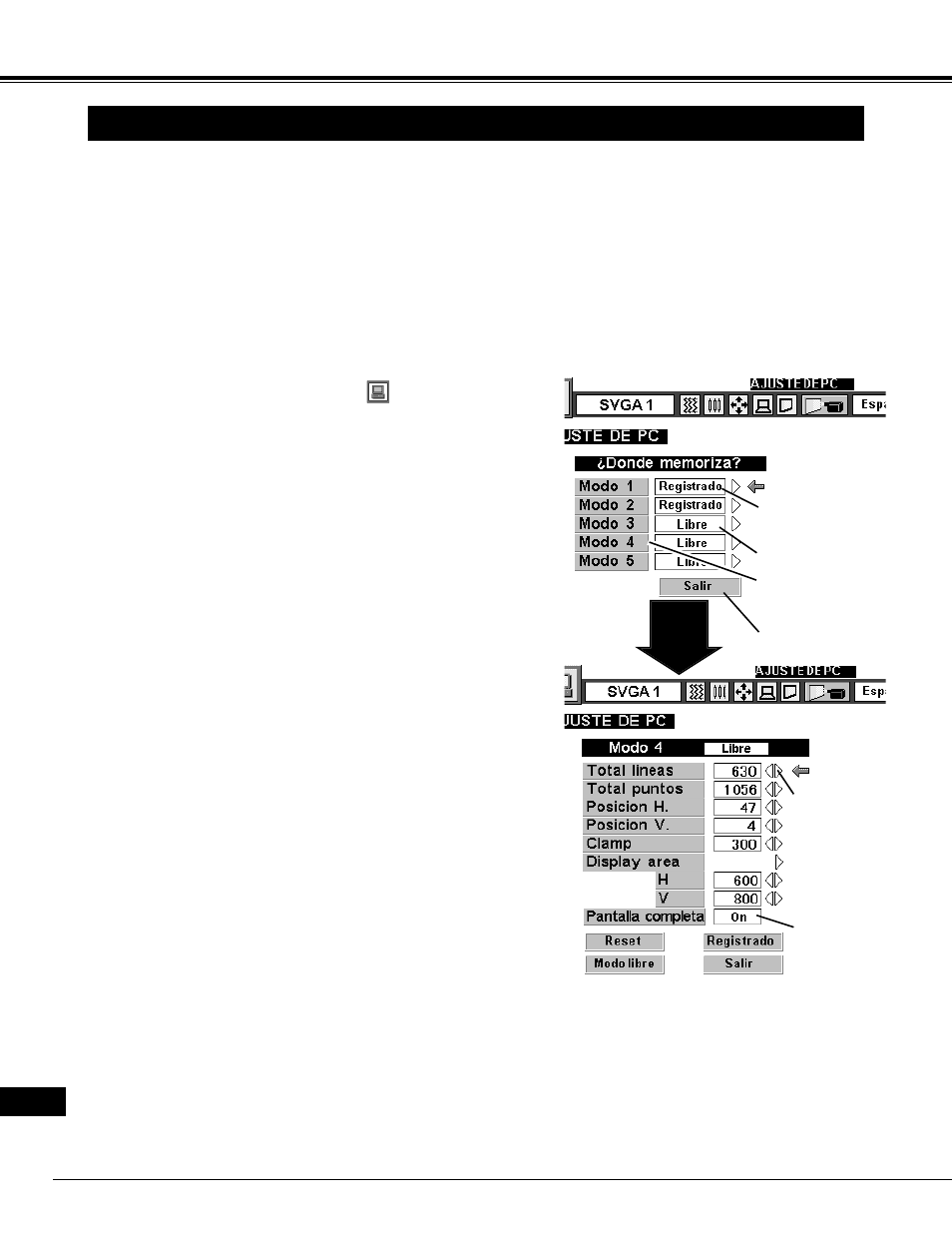 Ajuste del pc | Eiki LC-NB2 User Manual | Page 208 / 232