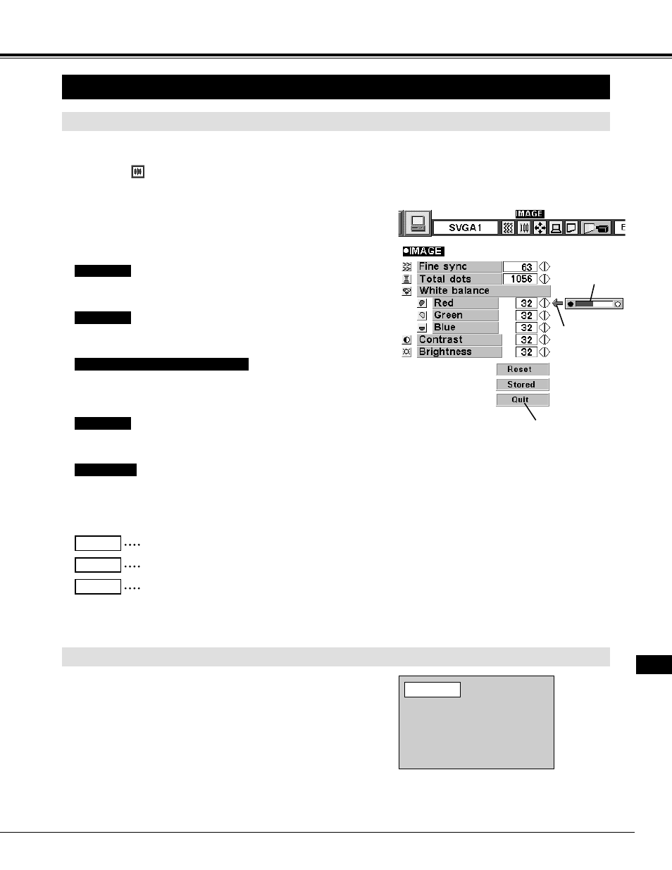 Picture image adjustment, Computer mode, Adjust picture image manually | Normal function | Eiki LC-NB2 User Manual | Page 27 / 232