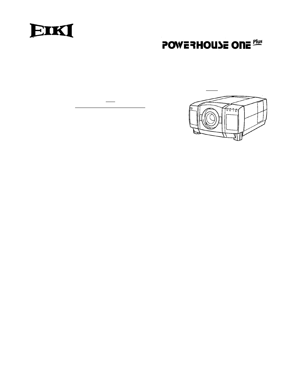 Eiki LC-X1UA User Manual | 1 page