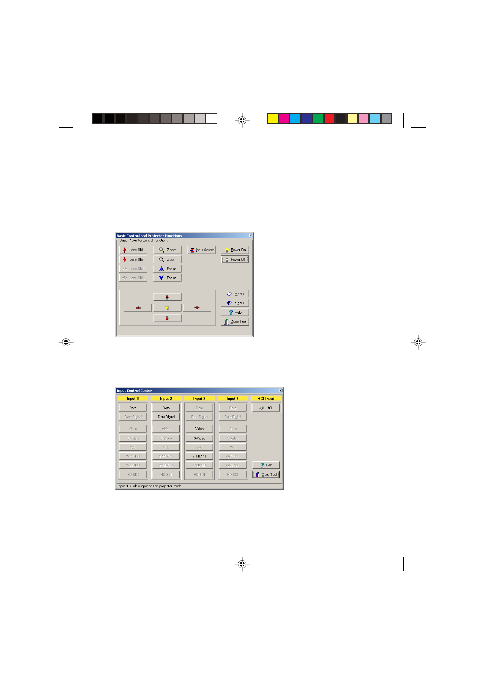 Controlling the projector, Using control features of the projector, Selecting different inputs | Eiki NPC-1 User Manual | Page 21 / 28