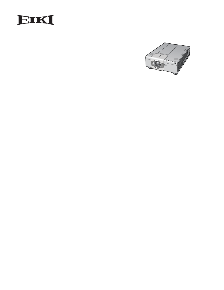 Eiki EIP-WX5000 User Manual | 1 page