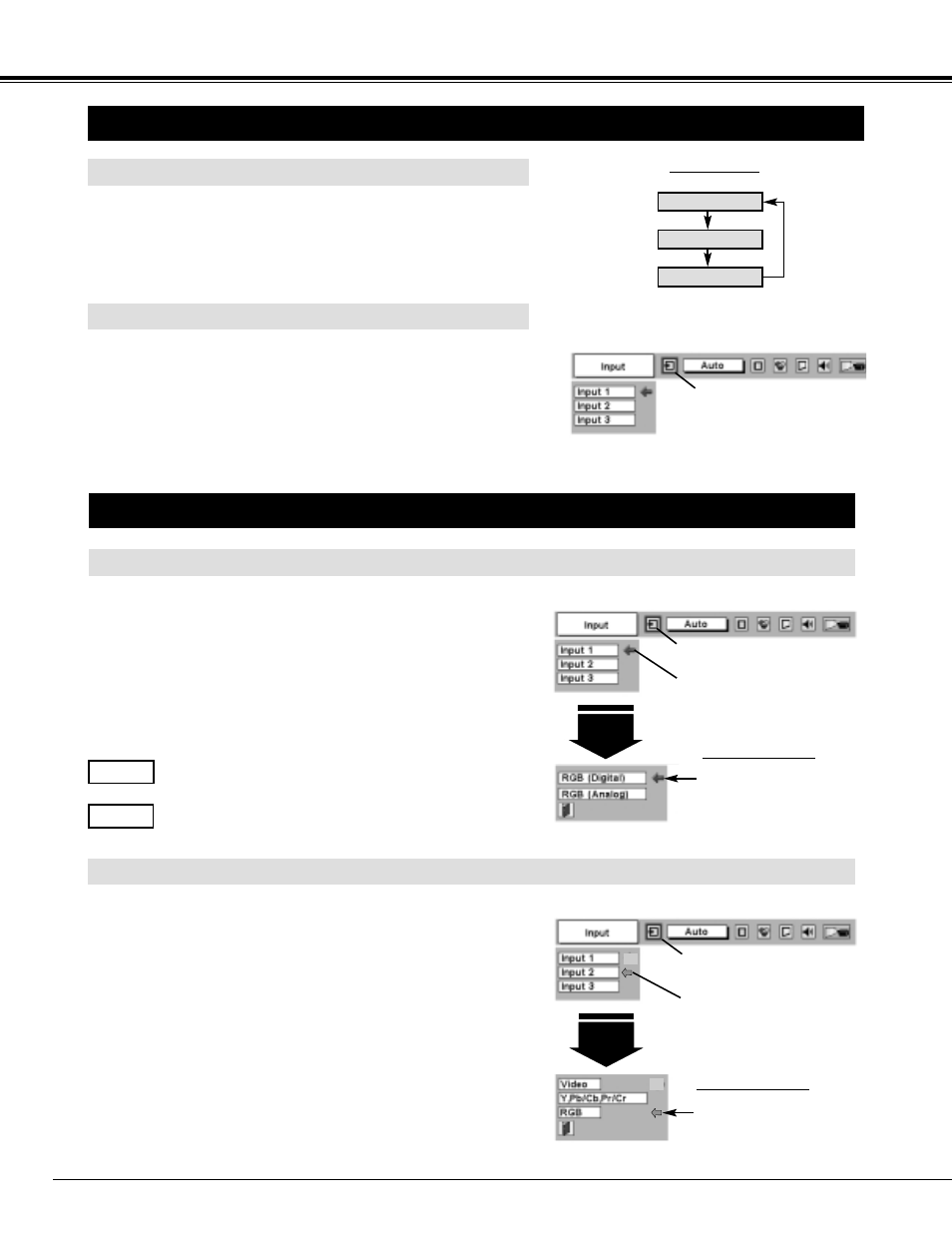 Computer mode, Selecting input source, Selecting computer system | 22 computer input | Eiki LC-X1000 User Manual | Page 22 / 44