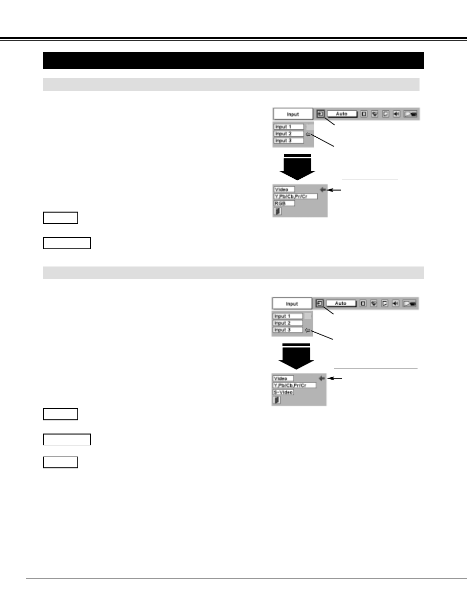 Video mode, Selecting input source, 30 video input | Eiki LC-X1000 User Manual | Page 30 / 44