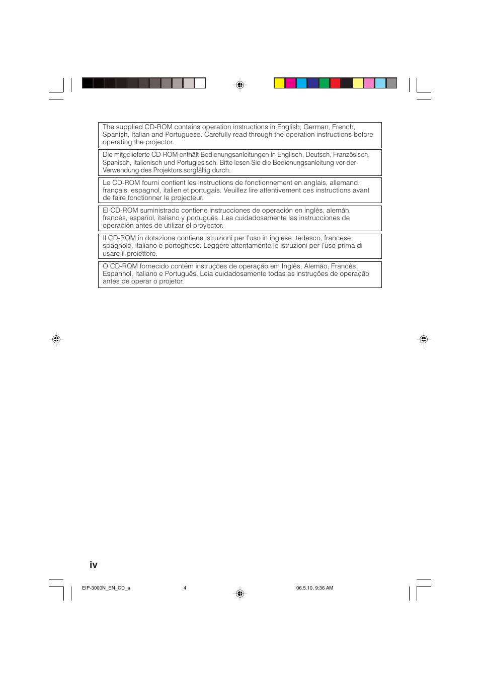 Eiki EIP-3000N User Manual | Page 4 / 68