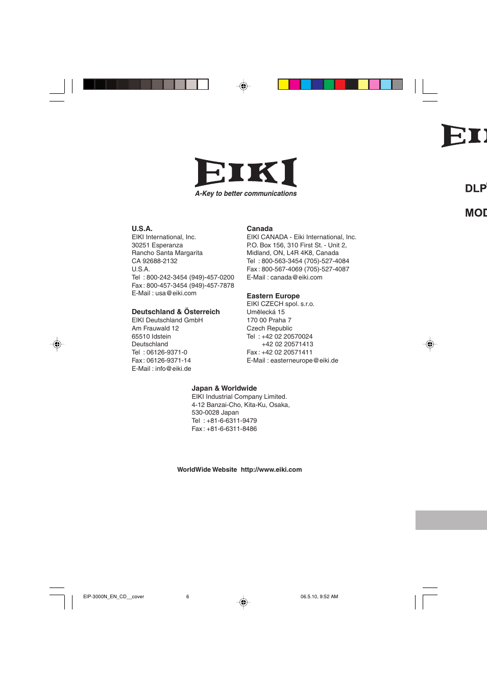 Eiki EIP-3000N User Manual | Page 68 / 68