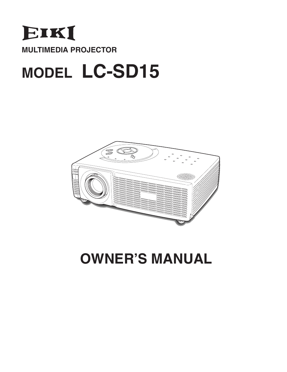 Eiki LC-SD15 User Manual | 60 pages