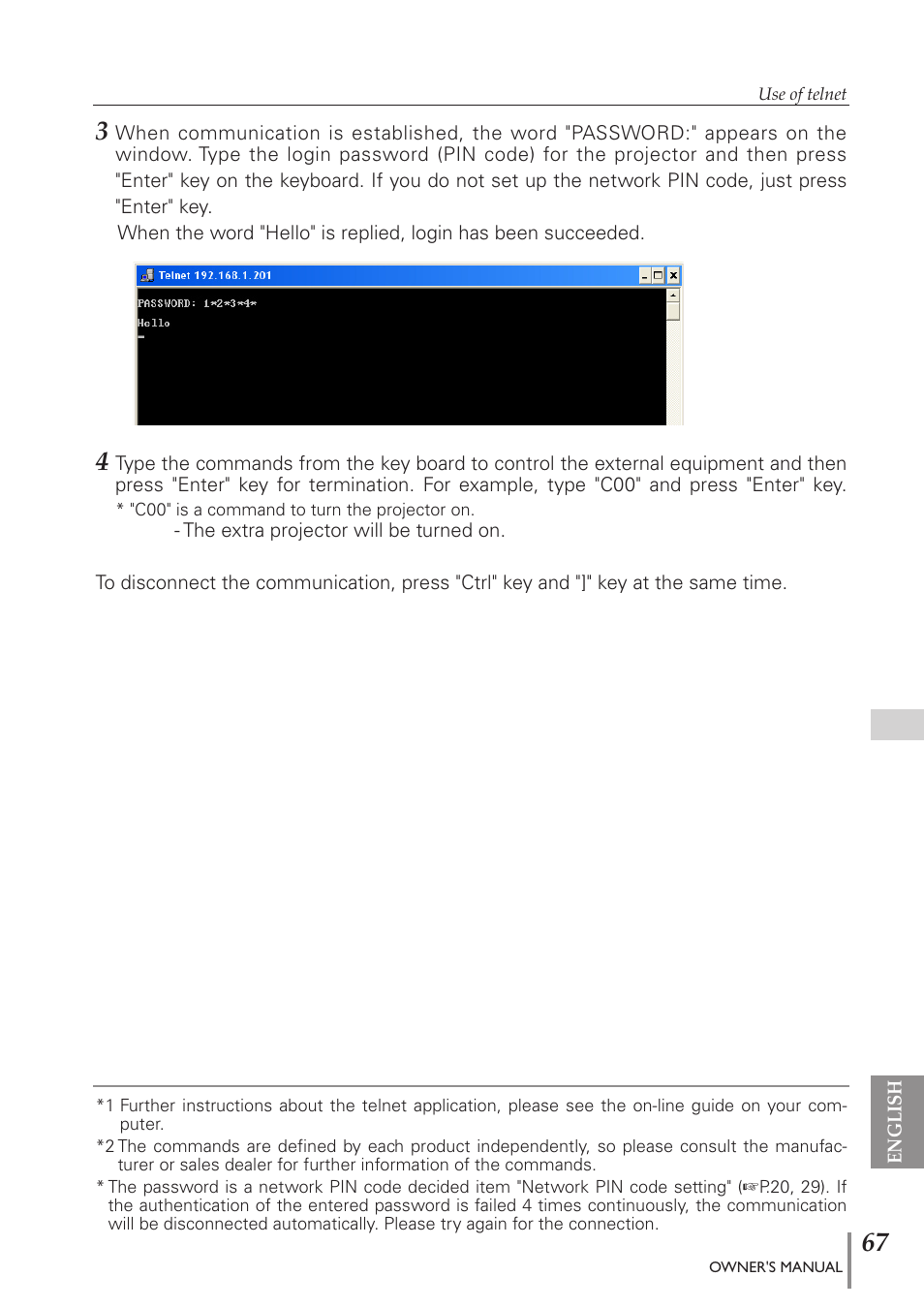 Eiki PJNET-300 User Manual | Page 67 / 86