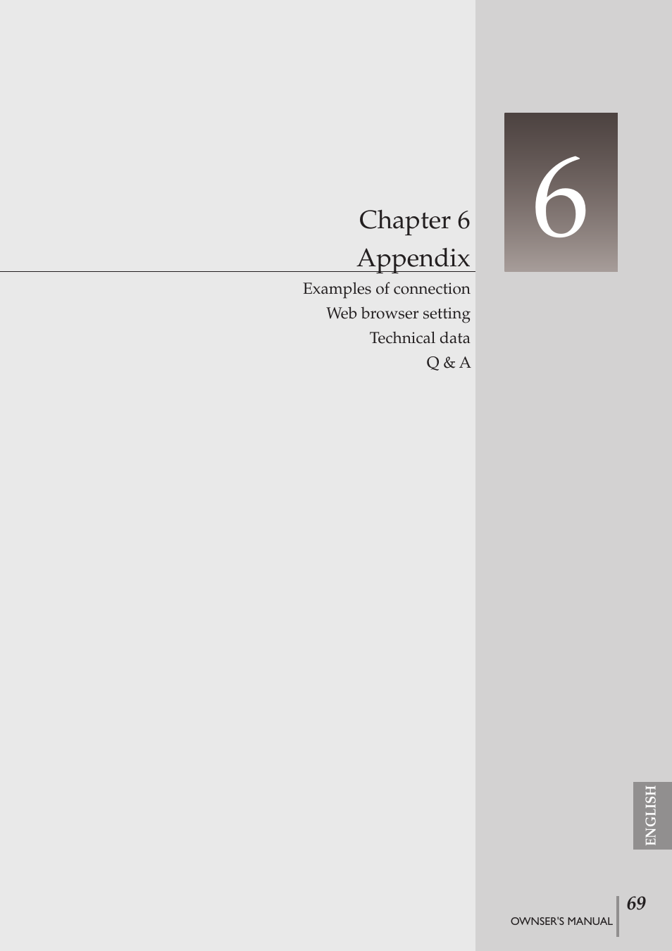 Chapter 6 appendix | Eiki PJNET-300 User Manual | Page 69 / 86