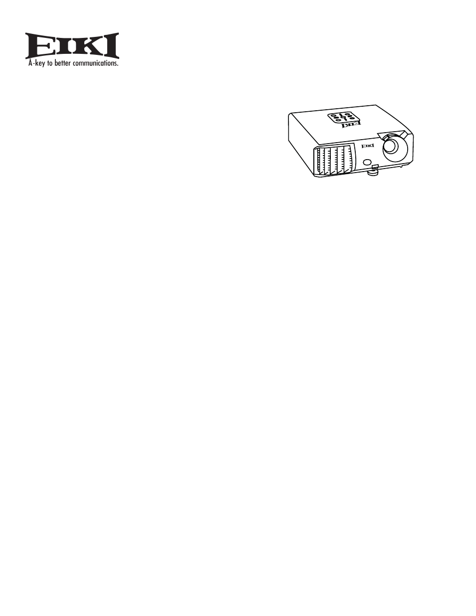 Eiki EIP-2600 User Manual | 1 page