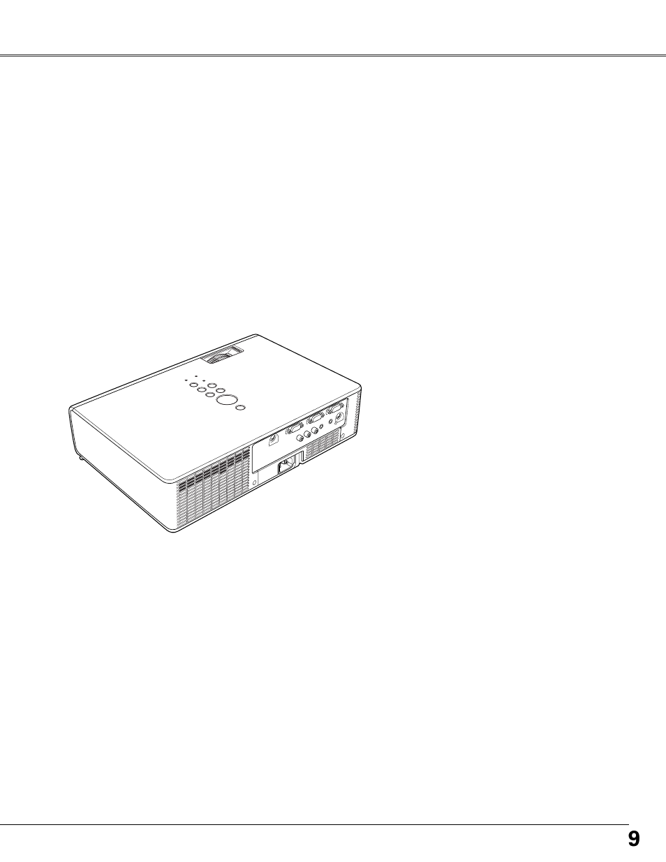 Part names and functions, Front, Back | Bottom | Eiki MODEL LC-XB40 User Manual | Page 9 / 66