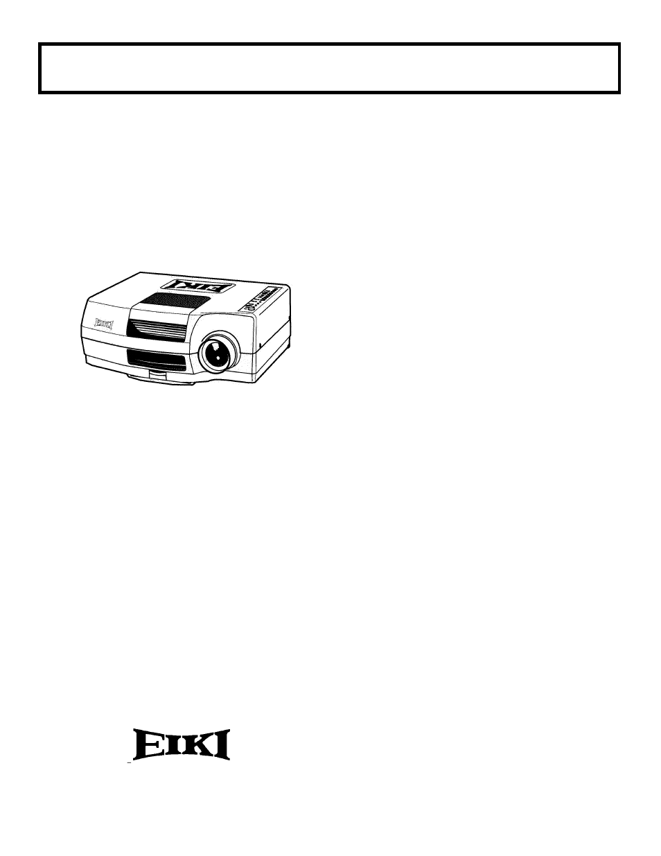 Eiki LC-360 User Manual | 1 page