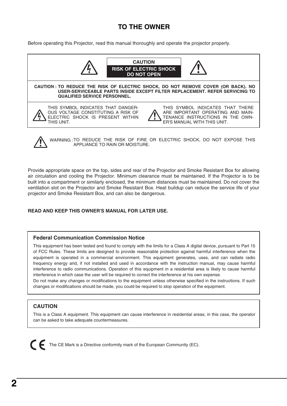 Eiki Smoke Resistant Box AH-69601 User Manual | Page 2 / 14
