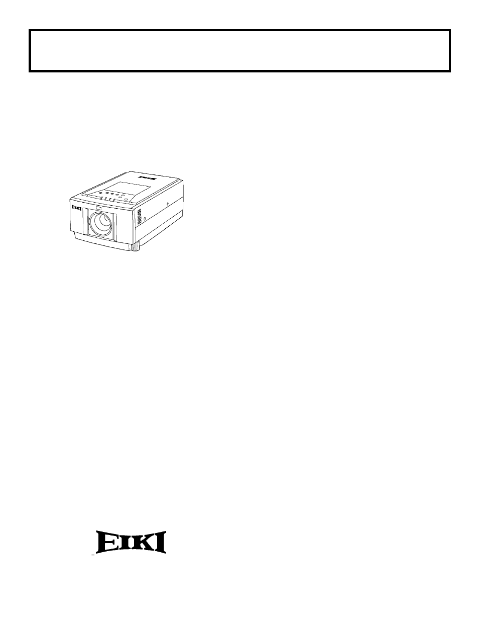 Eiki LC-XGA970 User Manual | 1 page
