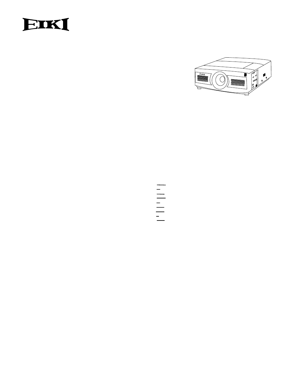 Eiki LC-XGC500 User Manual | 1 page
